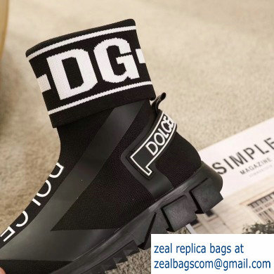 Dolce  &  Gabbana High-top Sorrento Sneakers Black With Logo 2019
